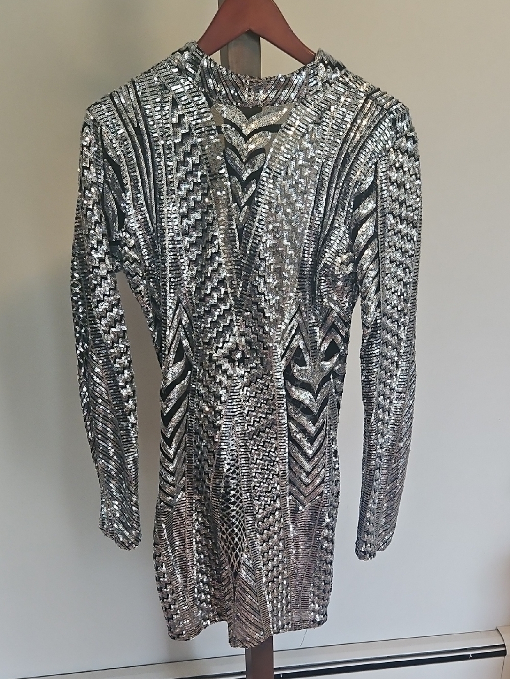 AKIRA Womens Black Sequin Embellished Dress Size M
